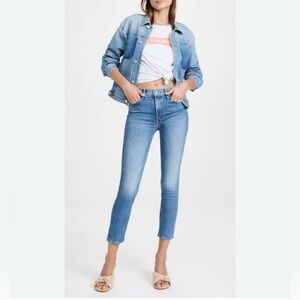 MOTHER Light Blue Cropped Jeans